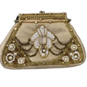 Vintage Mary Frances Beaded Fairy Gypsy Evening Bag Bejeweled kiss lock *